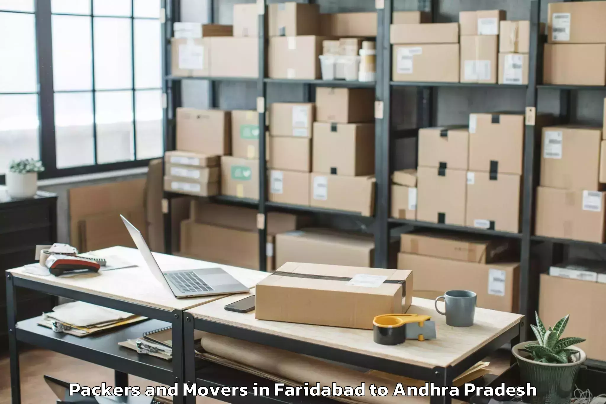 Professional Faridabad to Mandavalli Packers And Movers